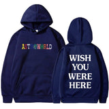 TRAVIS SCOTT ASTROWORLD WISH YOU WERE HERE HOODIES fashion letter ASTROWORLD HOODIE streetwear Man woman Pullover Sweatshirt