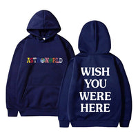 TRAVIS SCOTT ASTROWORLD WISH YOU WERE HERE HOODIES fashion letter ASTROWORLD HOODIE streetwear Man woman Pullover Sweatshirt